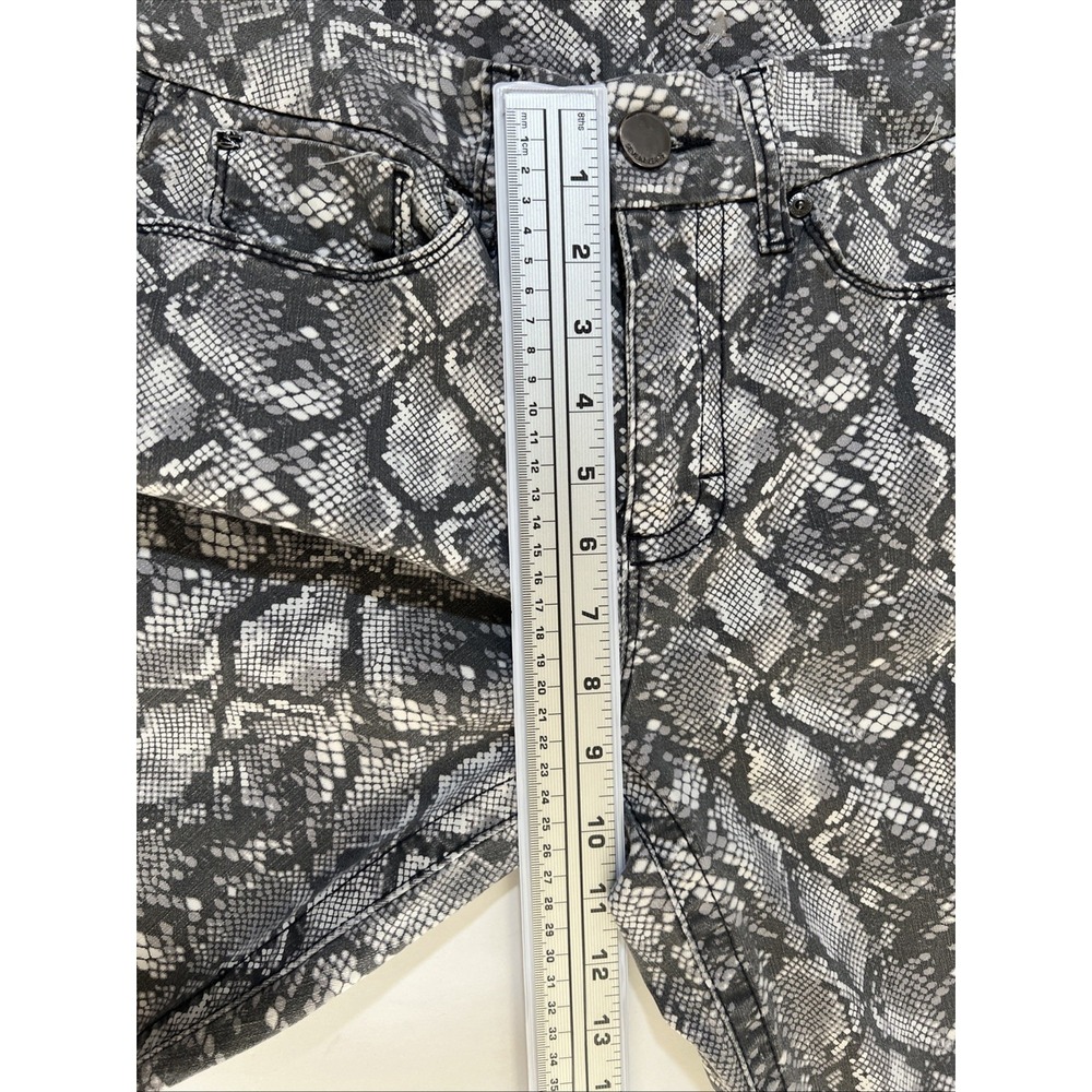 Seven7 Jeans Womens 8 Gray Snake Print Mid Rise Skinny Stretch Denim - Picture 5 of 7